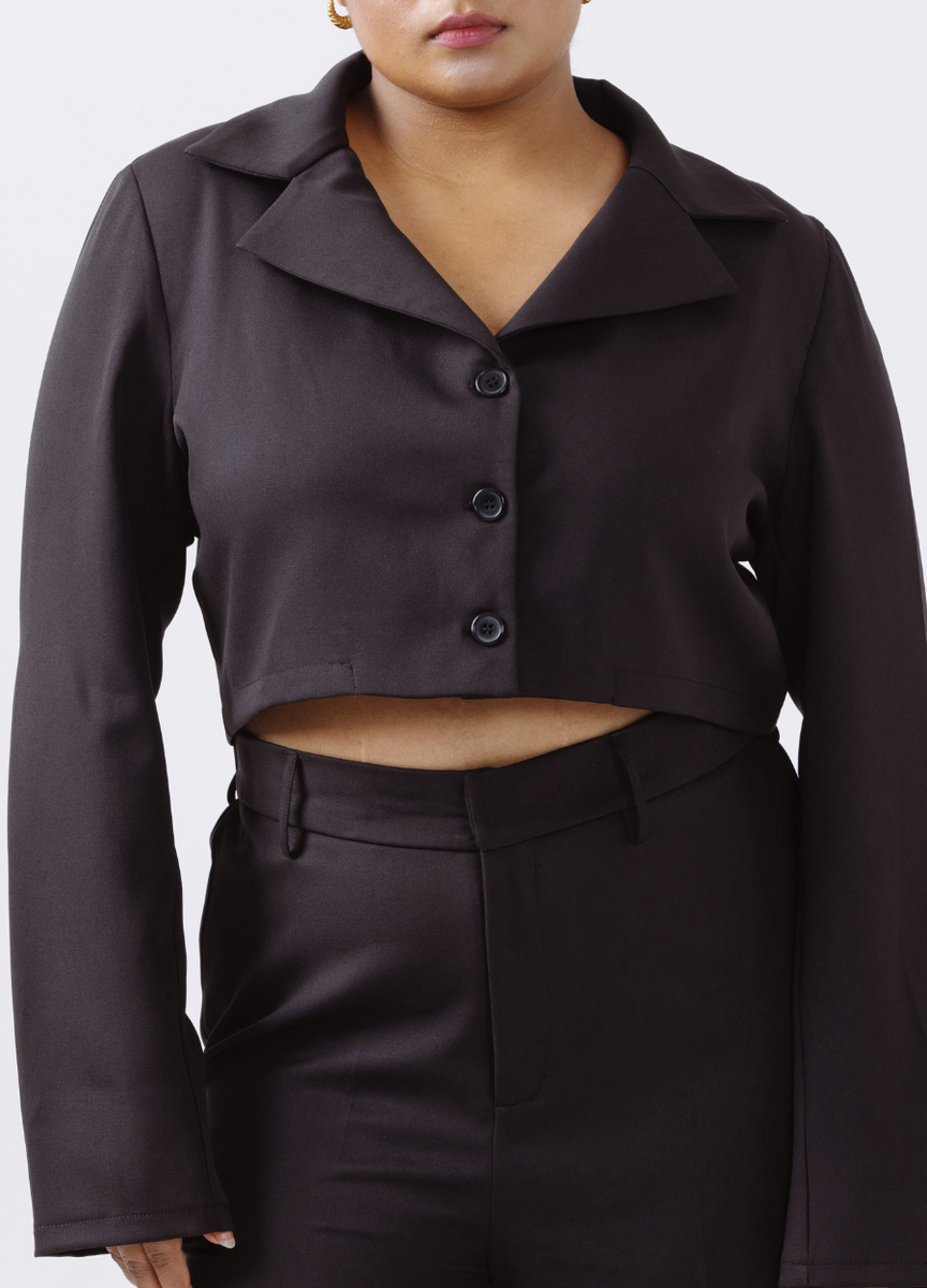 N-Leanne Crop Blazer Black