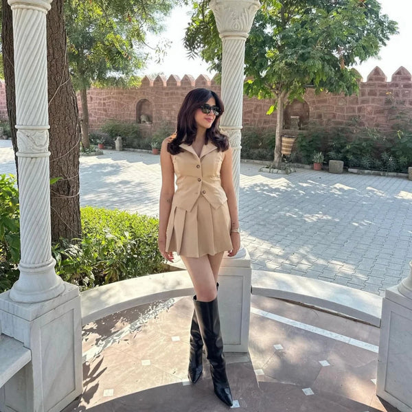 CAMEL SKORT